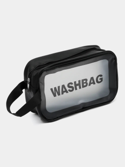 Косметичка водонепроницаемая Washbag сумка с ручкой органайзер косметичка для бассейна душа роддома, черная 26*10*15см