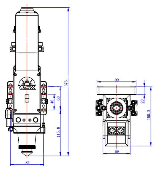 Головка для лазерной резки WSX NC30A с автофокусом до 3 кВт