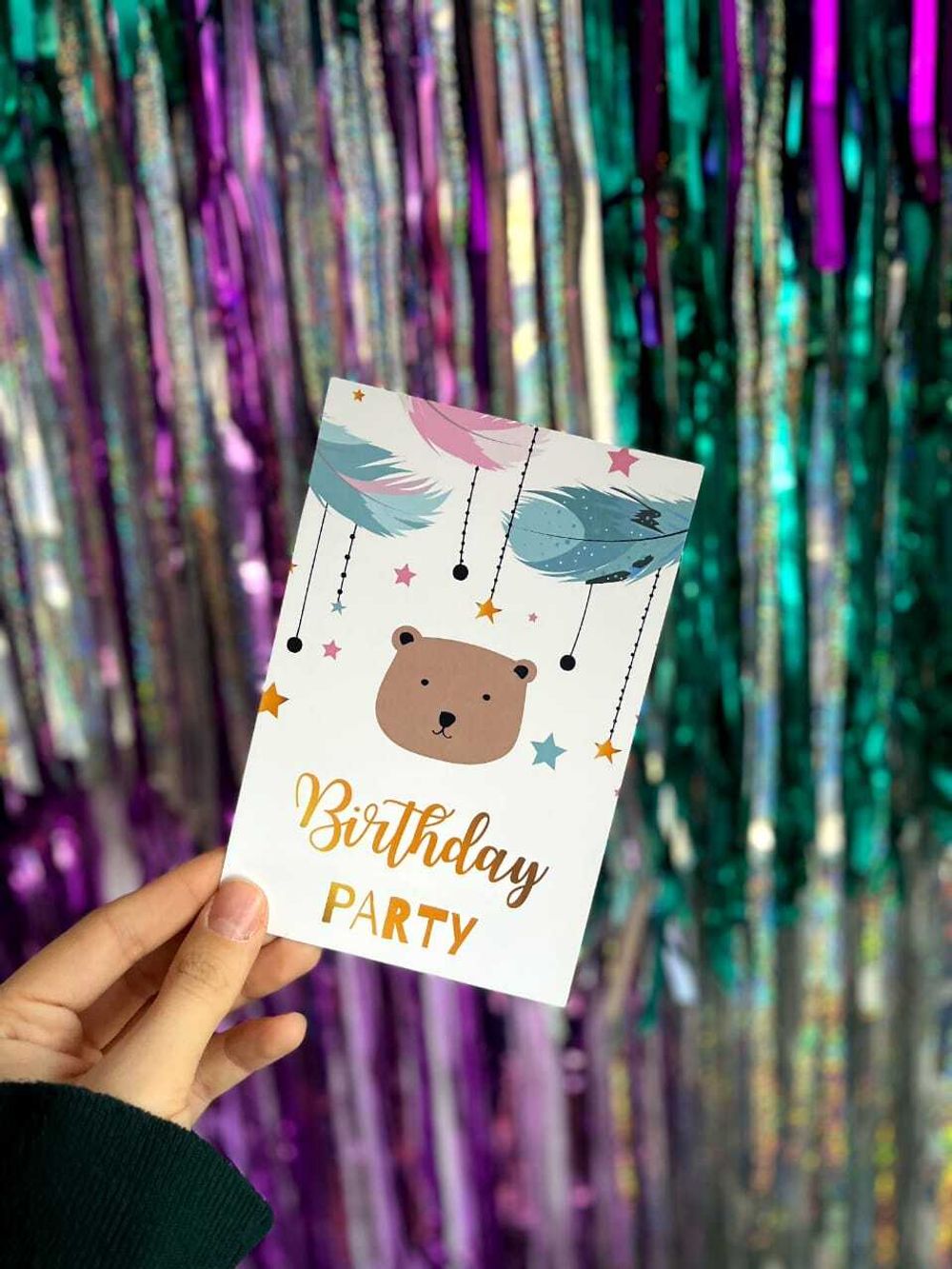Открытка Мишка Happy Birthday №5  Изображение2