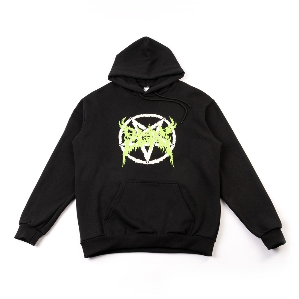 Худи OLDY Green Logo Чёрный