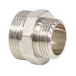 Ниппель латунь никель переходной Ду 40х20 (1 1/2"х3/4") НР VALFEX VF.580.N.112.034