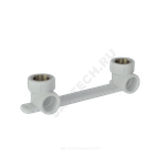 Планка монтажная PP-R белая Дн 25х1/2" ВР под смеситель с водорозетками PRO VALFEX 10124025-PRO