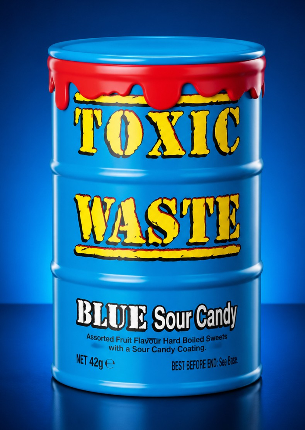 Кислые леденцы Toxic Waste Purple Sour Candy (синяя бочка), 42 г