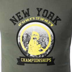 Мужское теннисное поло Quiet Please New York Championships T-Shirt Men - Olive, Multicoloured