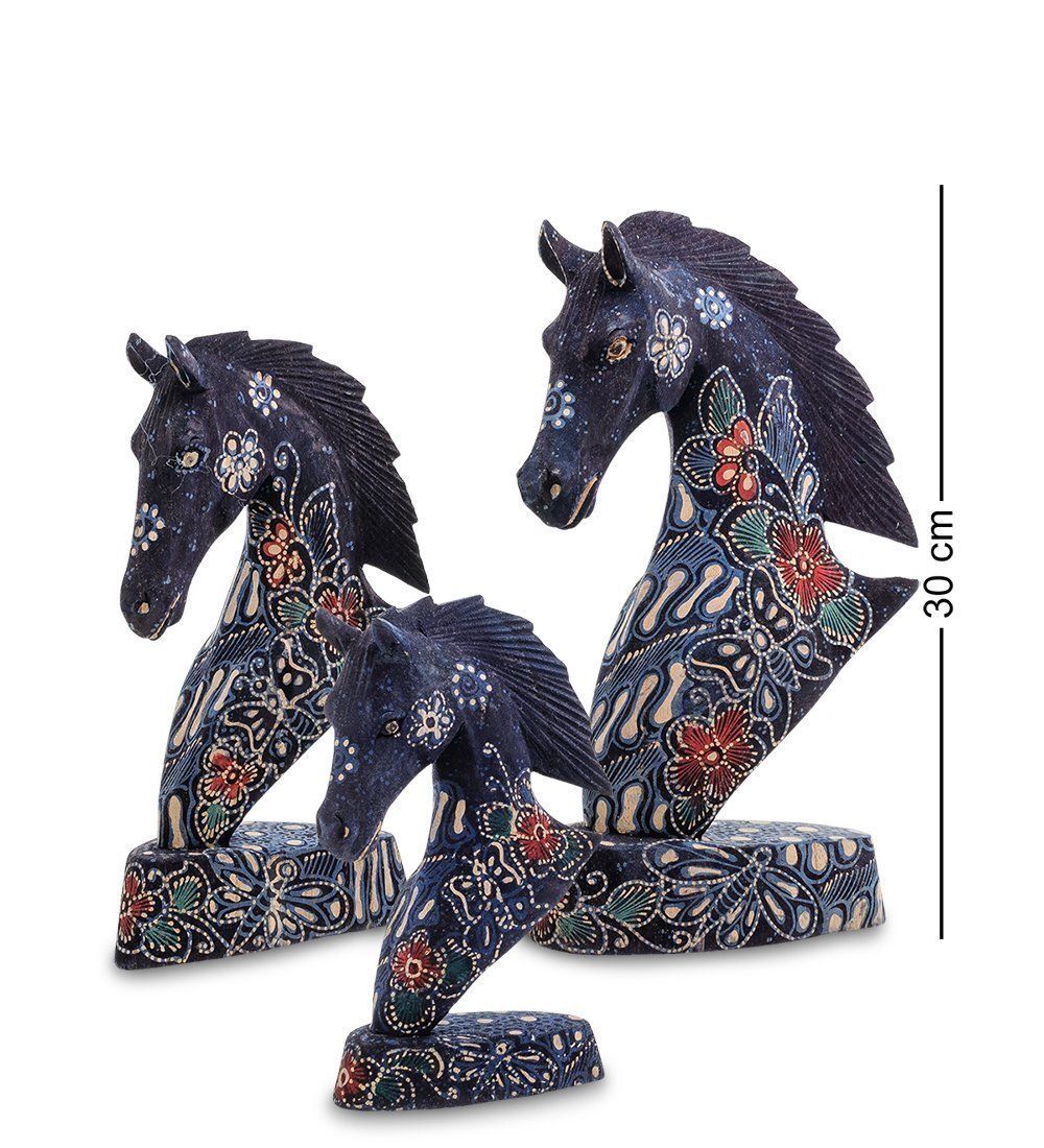 Decor and Gift 10-015 Фигурка «Лошадь» набор из трех 25,20,15 см (батик, о.Ява)
