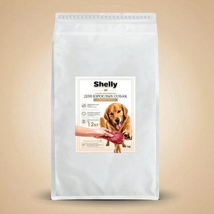 Сухой корм для собак Shelly для средних и крупных пород с говядиной и яблоком