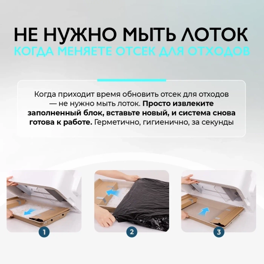 Набор  силикагелевый наполнитель и сменное дно для автоматического лотка Purobot Crystal Duo