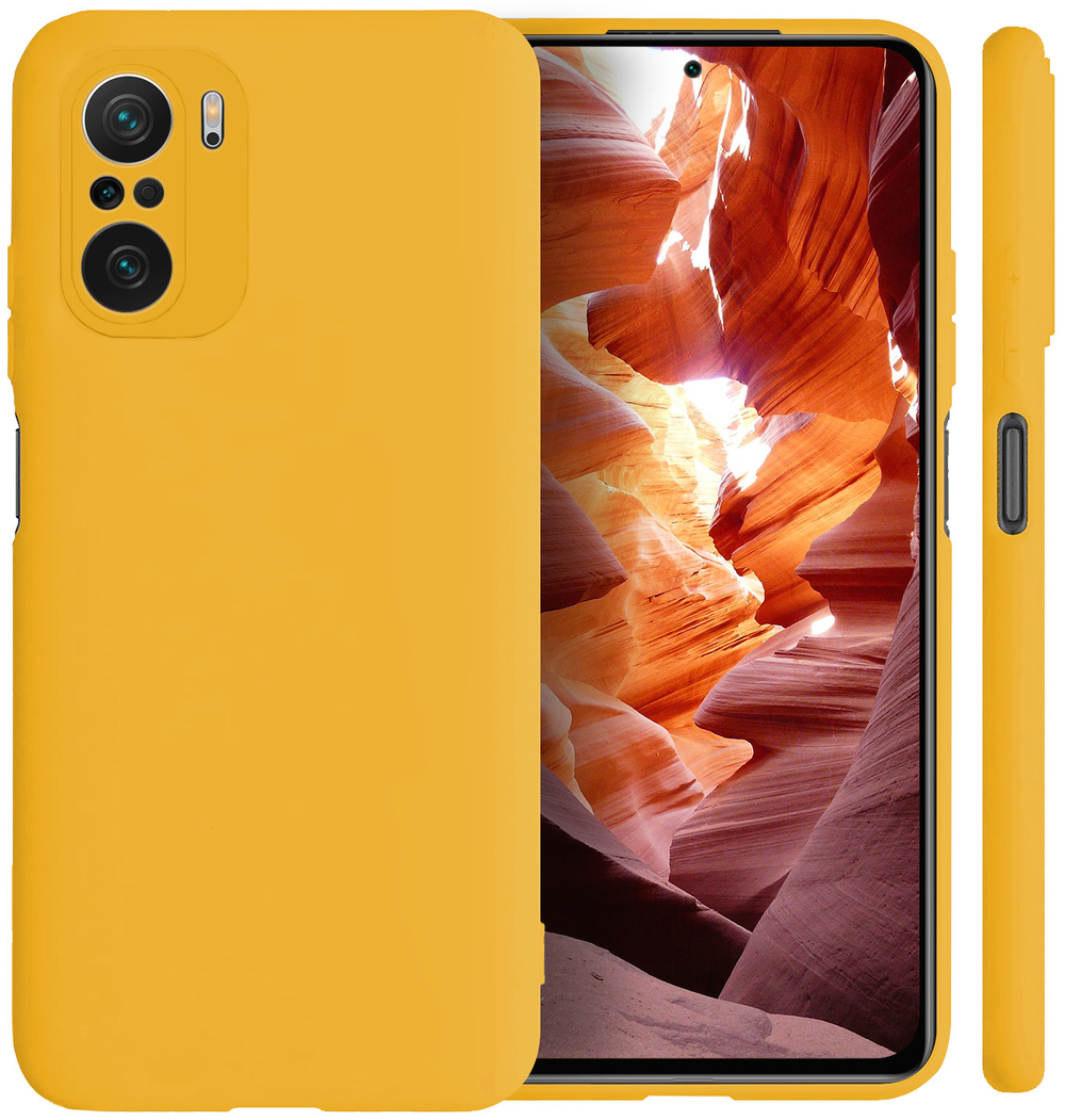 Мягкий Soft Touch чехол из силикона для XIAOMI POCO F3 / K40 / MI 11i с бархатной подкладкой