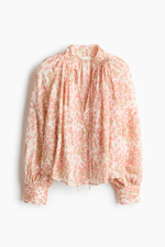 Вискозная блуза с рукавами-баллонами - H&M