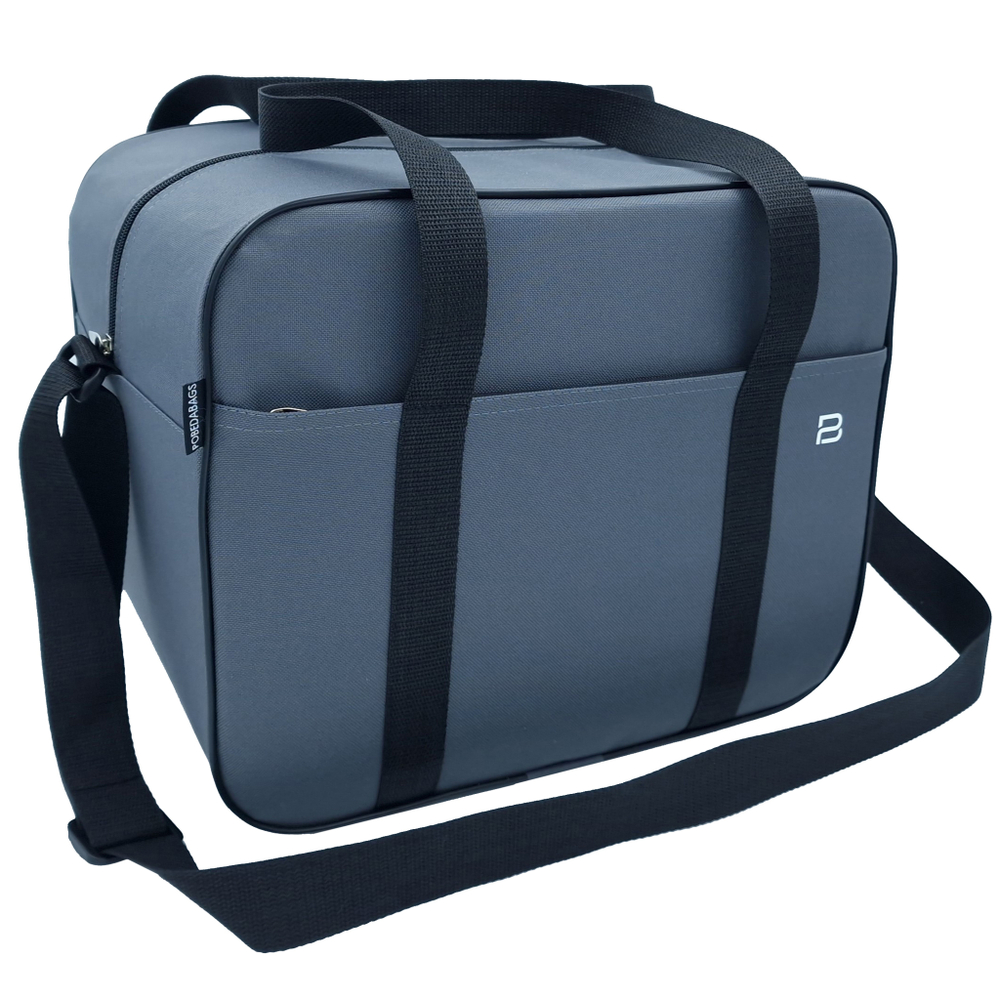 Сумка дорожная для ручной клади Pobedabags Стандарт серая 36 x 30 x 27 см