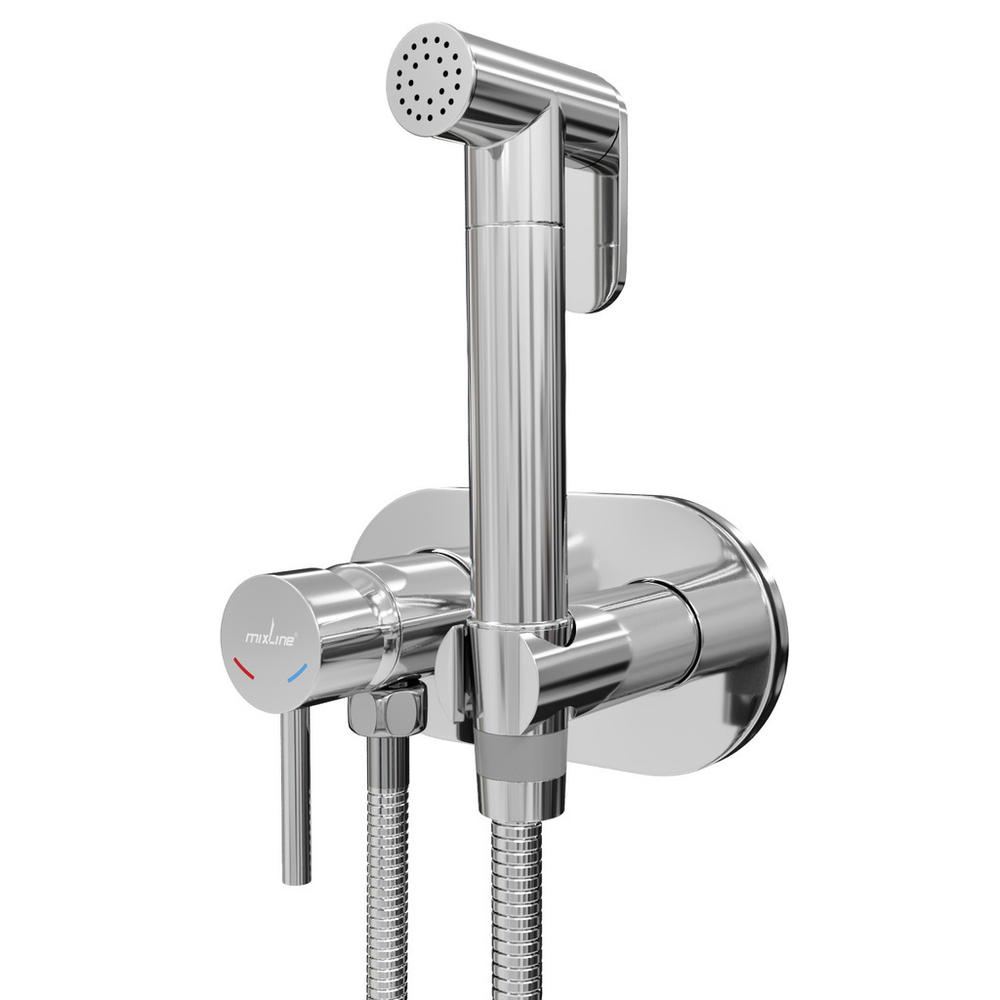 Смеситель с гигиенической лейкой 25k MIXLINE МЛ31-085(ML31-085) "Рей" встраиваемый