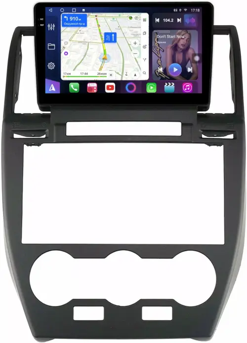 Магнитола для Land Rover Freelander 2 2006-2012 (монохром экран) - FarCar S500-TS18 монитор 9.5" QLED на Android 14, CarPlay, 4G SIM-слот