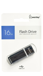 USB флеш накопитель Smartbuy 16GB Quartz Black (SB16GBQZ-K)