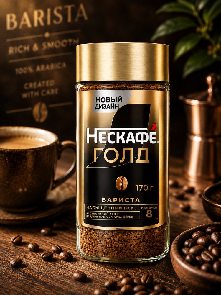 Кофе растворимый Нескафе Голд Бариста 170 г x 2 шт