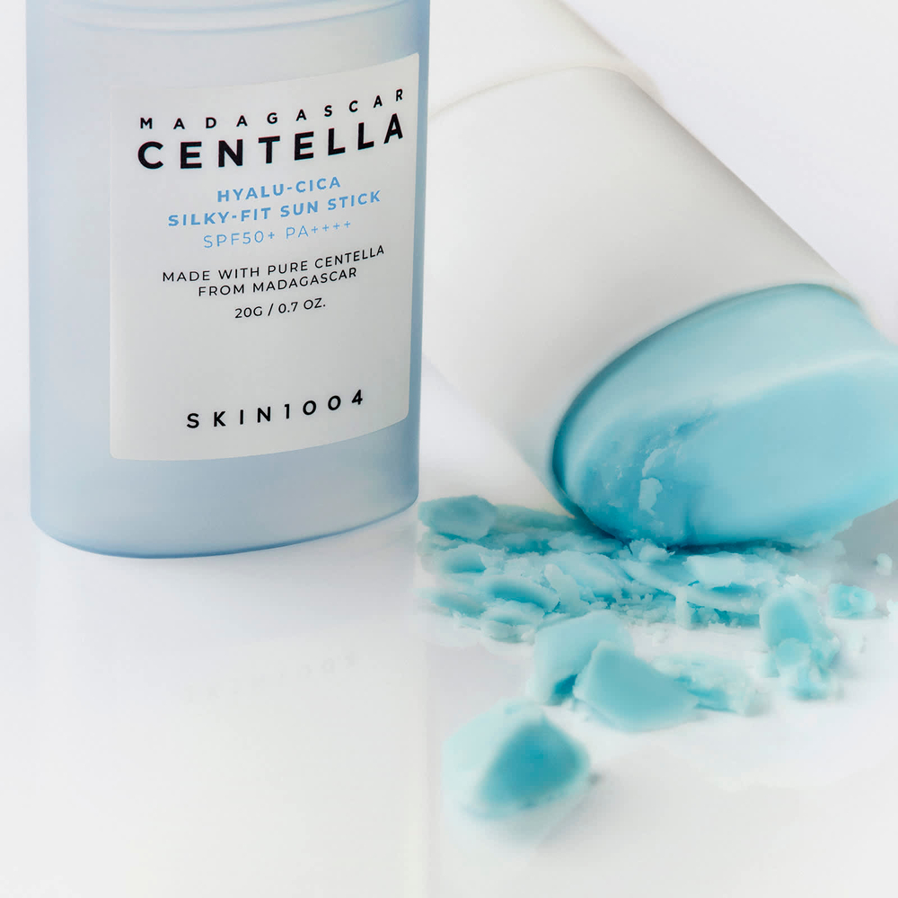 SKIN1004, Madagascar Centella, солнцезащитный стик с гиалуроновой кислотой и шелковистой тканью, SPF50 + PA ++++, 20 г (0,7 унции)