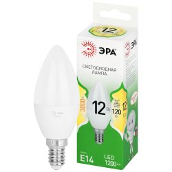 Лампа светодиодная ЭРА GREEN LINE LED B35-12W-830-E14 GL 12Вт свеча теплый свет E14 | Лампы cветодиодные Свеча (B/C)