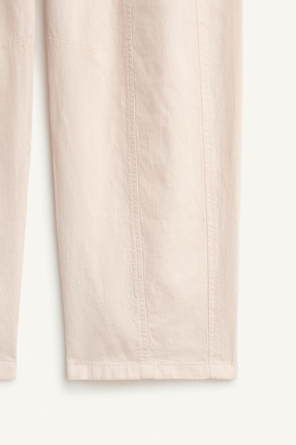 ZARA БРЮКИ ИЗ СМЕСОВОГО ХЛОПКА, ЦВЕТ СЛИВОЧНОГО МАСЛА