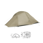 Палатка Naturehike Cloud Up Pro Si 3-местная, алюминиевый каркас