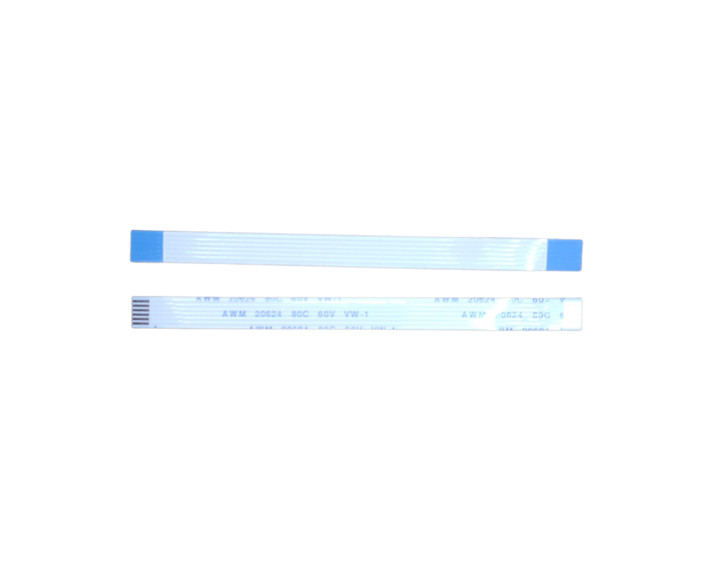 Шлейф FFC 6-pin Шаг 1.0mm Длина 10cm Прямой A-A AWM 20624 80C 60V VW-1