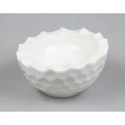 Салатник 150 мл d 15 см h8,5/7 см Crush Honeycombs белый фарфор P.L. Proff Cuisine [3]
