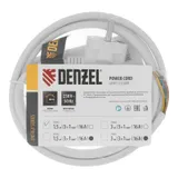 Шнур сетевой Energy Series, ПВС, 1,5 м, 3 x 1 мм, с неразборной вилкой, белый, Denzel — фото 6