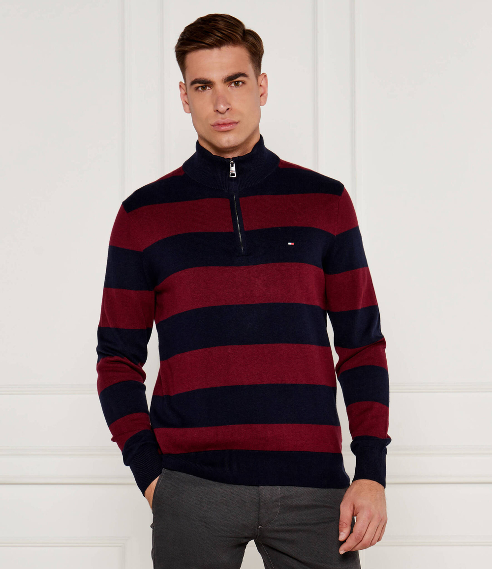 свитер zip mock Tommy Hilfiger - темно-синий(MW0MW28049)