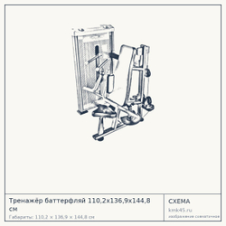 Тренажёр баттерфляй 110,2х136,9х144,8 см — от 197 000 ₽