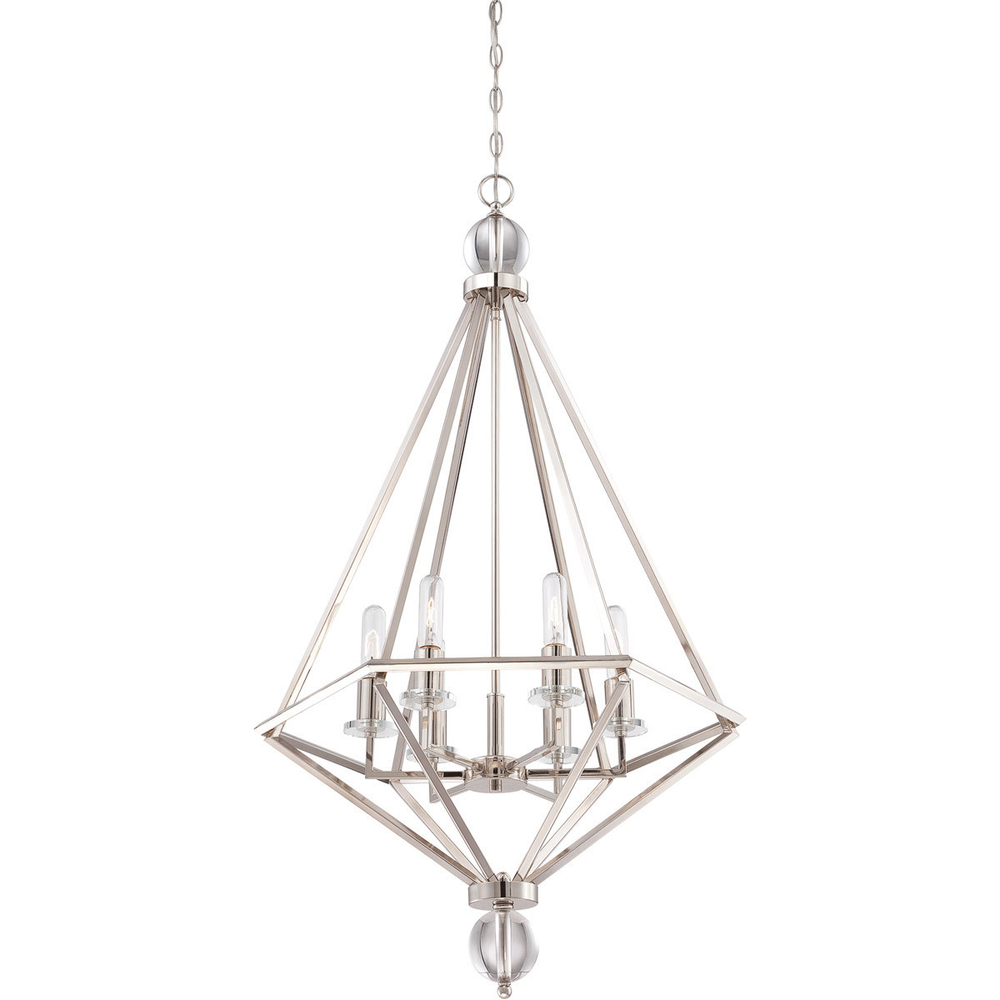 люстра Tekoa 6 Light 26 inch Polished Nickel Pendant Ceiling Light
