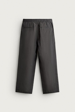 ZARA БРЮКИ RELAXED FIT В ПОЛОСКУ, АНТРАЦИТОВО-СЕРЫЙ