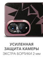 Дизайнерский чехол из пластика для HONOR 50 (не PRO!) и NOVA 9 с усиленной защитой камеры и глянцем