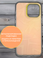 Дизайнерский чехол из пластика для IPHONE 15 PRO MAX с усиленной защитой камеры и глянцем