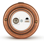Розетка информационная RJ45+TV (CAT.5E), белая, Старая Медь VINTAGE-BRASS 40401-3