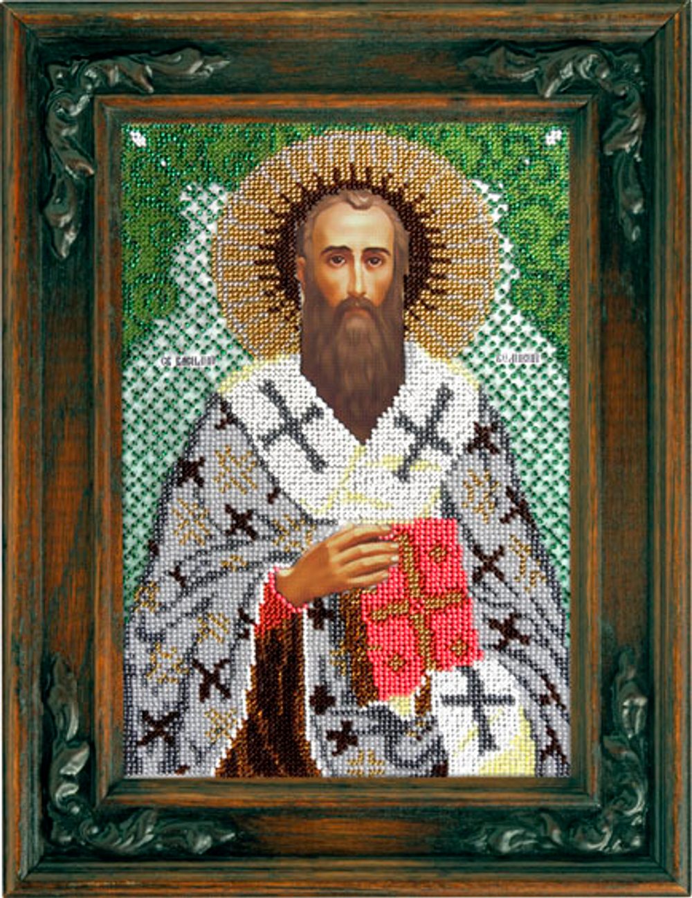 "Икона.Святой Василий Великий"-L- 89  вышивка