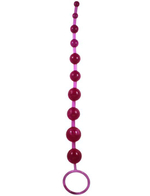 Ярко-розовая анальная цепочка Beads of Pleasure - 30 см. (Цвет: ярко-розовый)