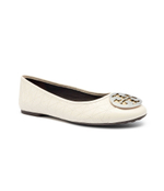 Кожаные балетки claire TORY BURCH - экрю(155325)