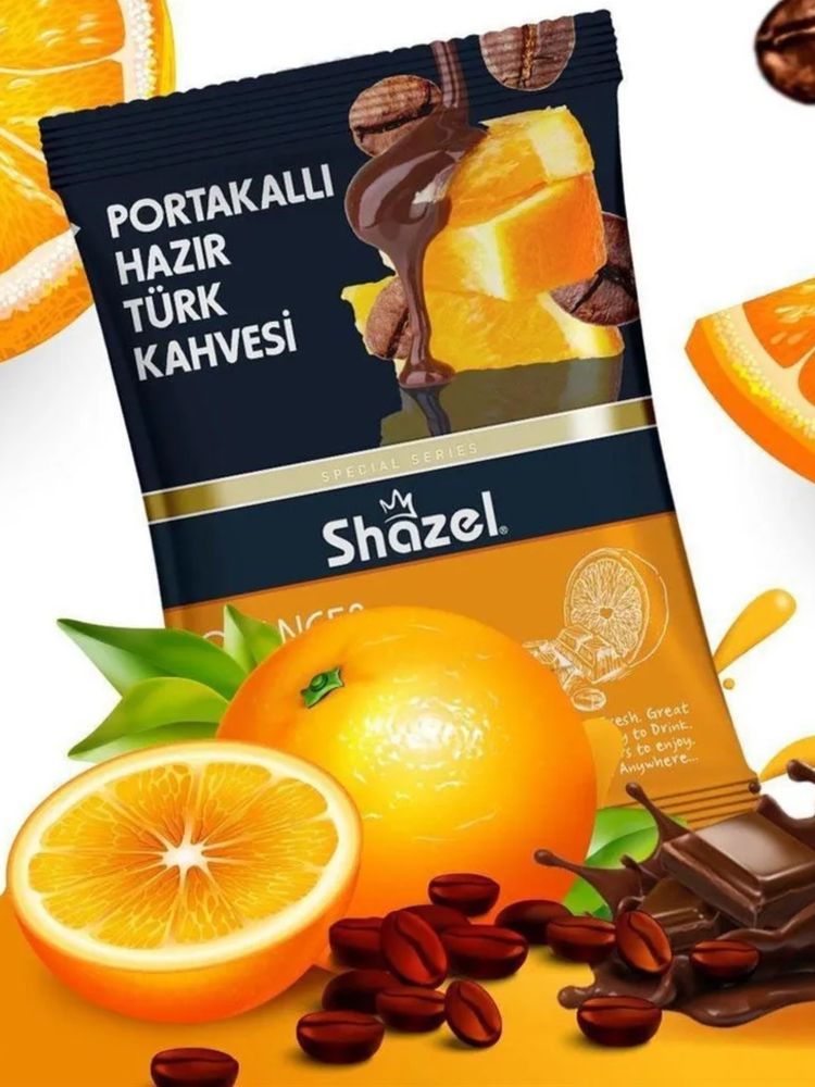 Кофейный напиток Shazel Апельсин и шоколад 100 г