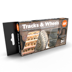 Набор красок AK Interactive Tracks and Wheels Set 3G, 6 красок
