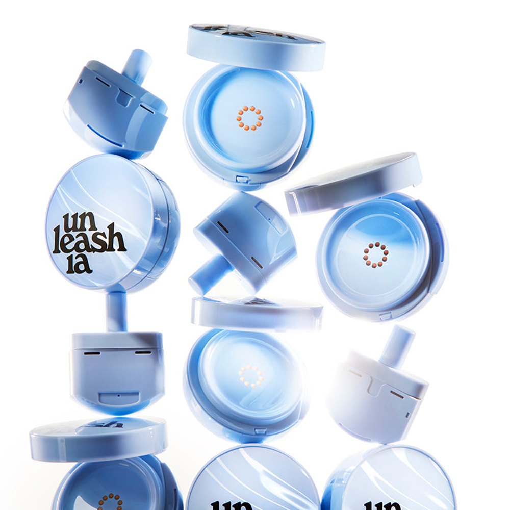 Тональная основа-подушечка UNLEASHIA Babe Skin Baby Blue Cushion RE-FEEL 21W Moony (+ Puff)