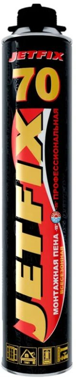 Пена монтажная "JETFIX" PRO 70 лит. 850 мл. Всесезонная  (16шт) 10039