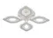 Люстра потолочная светодиодная Rilon 2356/4 WHITE, 104 Вт, белая