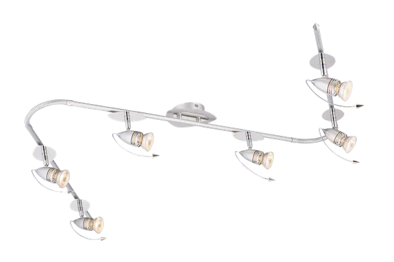 Светильник Sfera Sveta 8018D-06/Z402 GREY+CH, 6×15 Вт, серый и хромированный