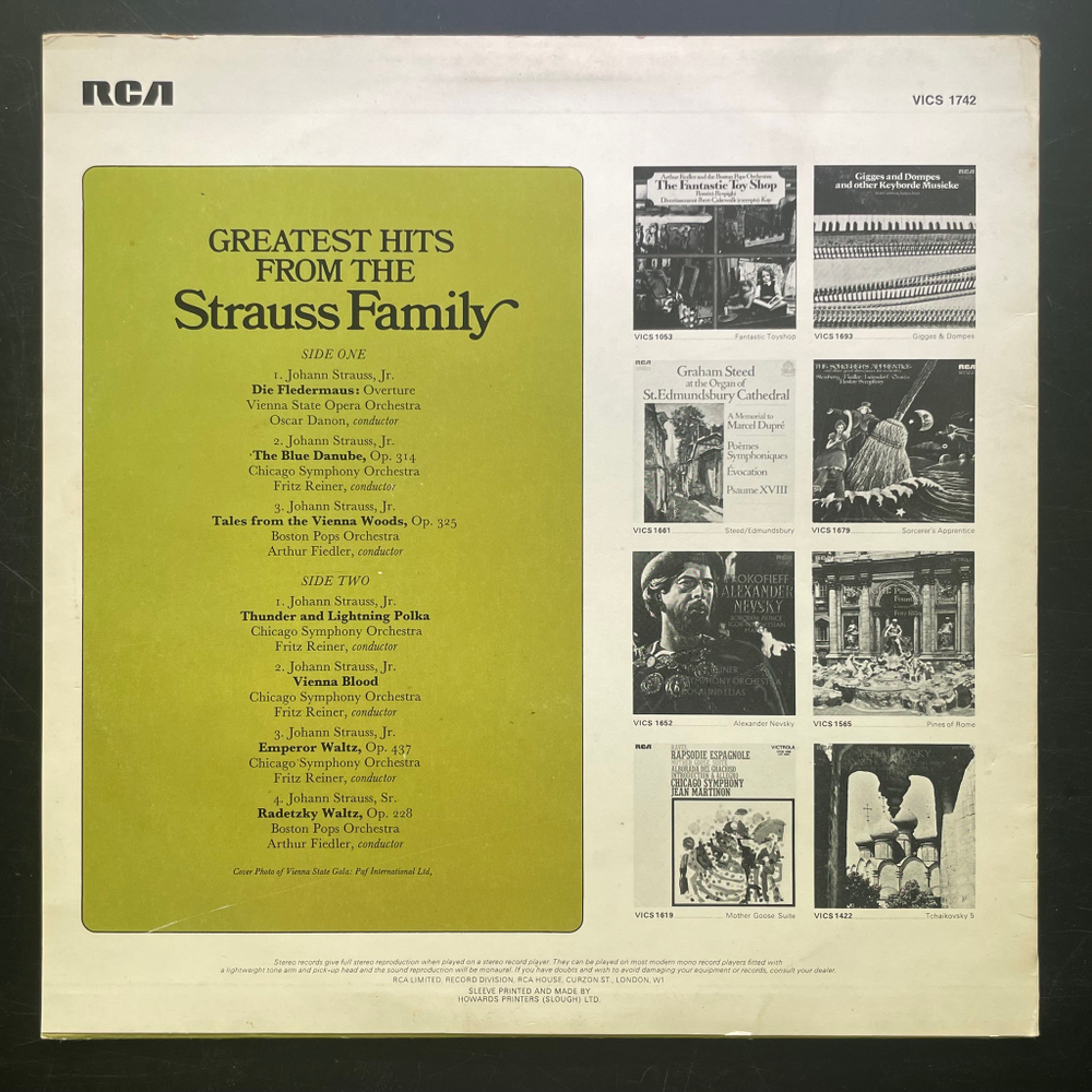 Greatest Hits From The Strauss Family (Англия)