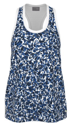 Футболка для девочек Head Girls Vision Agility Tank — print vision/royal blue