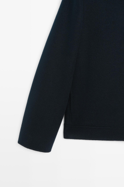 Massimo Dutti Куртка из двухслойной шерстяной ткани, глубокий синий