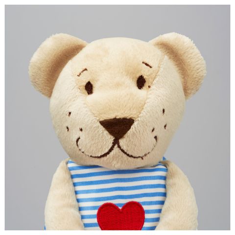 Мягкая игрушка IKEA FABLER BJORN (ФАБЛЕР БЬЁРН), Мишка в синем, 21 см