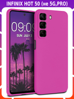 Мягкий Soft Touch чехол из силикона для INFINIX HOT 50 4G (не 5G / PRO!) с бархатной подкладкой