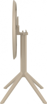 Стол пластиковый складной Siesta Contract Sky Folding Table Ø60, бежевый