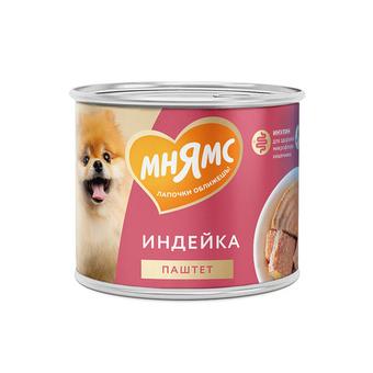 Влажный корм консервы для собак «КОМФОРТНОЕ ПИЩЕВАРЕНИЕ» Мнямс на каждый день паштет из индейки 0,2кг 12 шт