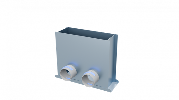 Flexag PFP-300x103/90x2 пленум напольный, 400x100, на 2 выxода