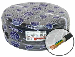 Провод силовой ВВГнг(А)-LS 3х1,5 кв. мм, круглый, ГОСТ ("Конкорд") .